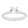 Lab-Created White Sapphire Solitaire Ring In Sterling Silver 1.01ct