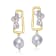 Pear Shape Freshwater Pearl Drop Earrings In 14K Gold Over Sterling Silver