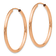14k Rose Gold Polished 1 3/16" Round Endless Hoop Earrings