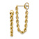 14k Yellow Gold Diamond-Cut Rope Dangle Earrings