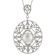 10-11mm Button White Cultured Freshwater Pearl and CZ Rhodium Over
Sterling Silver Pendant