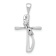 Rhodium Over 14k White Gold Diamond Cross Pendant