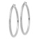 Rhodium Over 14k White Gold Diamond-Cut 1 15/16" Round Hoop Earrings