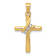 14k Yellow Gold Diamond Cross Pendant