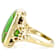 Green Turquoise And Chrome Diopside Ring In 18K Gold Over Sterling
Silver 0.21ctw