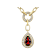 Garnet Pear And White Zircon Station Necklace In 18K Gold Over Sterling
Silver 1.74ctw