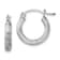 Rhodium Over Sterling Silver 3mm Polished and Satin Diamond-cut Hoop Earrings