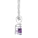 5mm Round Amethyst with Diamond Accent 14k White Gold Pendant With Chain