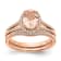 14K Rose Gold Morganite Diamond Halo Engagement Ring 1.25ctw
