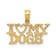 14K Yellow Gold I HEART MY DOGS Pendant