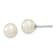 Rhodium Over Sterling Silver 8-9mm Plum/White Imitation Shell Pearl Post
3 Earring Set