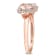 1.95ctw Morganite, Aquamarine And Diamond 10k Rose Gold Ring