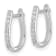 Rhodium Over 14K White Gold Lab Grown Diamond Hinged Hoop Earrings