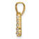 14K Yellow Gold Lab Grown Diamond Letter N Initial Pendant