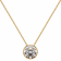 White Cubic Zirconia 14k Yellow Gold Pendant With Chain 1.50ctw