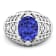 2.63ctw Violet Tanzanite and Diamond 14K White Gold Halo Ring