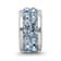 Sterling Silver Reflections Sky Blue Double Row Preciosa Crystal Bead