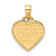 14K Two-tone Gold Diamond-Cut Border Heart Pendant