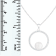 8-9mm White Cultured Freshwater Pearl Sterling Silver Pendant W/Chain