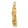 14k Yellow Gold Textured Mackinac Bridge Charm Pendant