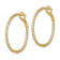 14K Yellow Gold Lab Grown Diamond SI1/SI2, G H I, In and Out Hoop Earrings