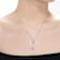 Pear Shape CZ Halo Drop Necklace In Sterling Silver