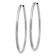 Rhodium Over 14k White Gold Diamond-Cut and Satin 1 5/8" Endless
Hoop Earrings