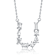 Initial U Mixed Cut CZ Pendant Necklace In Sterling Silver 18 Inch