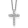 Rhodium Over 14K White Gold Lab Grown Diamond VS/SI GH, Cross Pendant Necklace