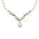 White Freshwater Pearl Sterling Silver with 14K Yellow Gold Over
Sterling Silver Accents Necklace