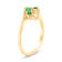 0.28ctw Diamond and Marquise Emerald Ring in 14k Yellow Gold