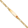 14k Yellow Gold Medical Soft Diamond Shape Red Enamel Flat Figaro Link
ID Bracelet
