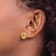 14k Yellow Gold 11mm Polished Intertwined Circles Stud Earrings