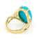 Sleeping Beauty Turquoise And White Diamond Ring In 18K Gold Over
Sterling Silver 0.10ctw