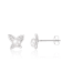 White Cultured Freshwater Pearl and CZ Rhodium Over Sterling Silver
4-5mm Button Earrings
