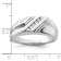 Rhodium Over 14K White Gold Lab Grown Diamond Men's Ring