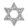 Rhodium Over 14k White Gold Diamond Star of David Chain Slide Pendant