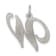 Rhodium Over Sterling Silver Fancy Script Letter W Initial Charm