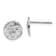 Rhodium Over Sterling Silver Polished Mini Sand Dollar Post Earrings