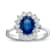 1.75ctw Sapphire and Diamond Ring in 14k White Gold