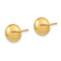 14k Yellow Gold 8mm Polished Button Earrings