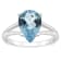 12x8mm Pear Shape Sky Blue Topaz Rhodium Over Sterling Silver Ring