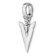 Rhodium Over 14k White Gold 3D Textured Arrowhead Charm