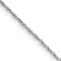 Rhodium Over 14k White Gold 0.5mm Solid Cable 18 Inch Chain