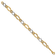 14k Two-tone Gold 8mm Polished and Textured Fancy Oval Curb Link Bracelet