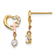 14k Yellow Gold and 14k Rose Gold Cubic Zirconia Children's Cross and
Heart Stud Earrings