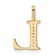 14K Yellow Gold Diamond Letter L Initial Pendant