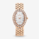 Croton The Valissa Rose Tone Oval Mother Of Pearl Dial Watch with
Diamond Markers