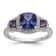 Rhodium Over Sterling Silver Polished Fancy Blue/Purple/White Cubic
Zirconia Ring