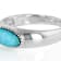 Turquoise East-West Ring In Sterling Silver